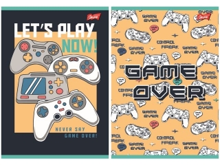 Zeszyt A5 32 kartki linia okadka laminowana 70 g/m2 LETS PLAY [opakowanie=15szt]
