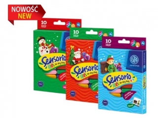 Lekka masa plastyczna ASTRAFUN Sensorio Kids Mikoaj Bawanek Elf - 10 kol [opakowanie=12szt]