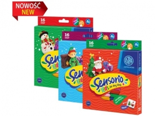 Lekka masa plastyczna ASTRAFUN Sensorio Kids Mikoaj Bawanek Elf -16 kol [opakowanie=12szt]