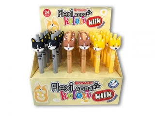 PENMATE DUGOPIS CIERALNY FLEXI ABRA KOLORI CLICK FOX W DISPLEJU 24 SZT [opakowanie=24szt]