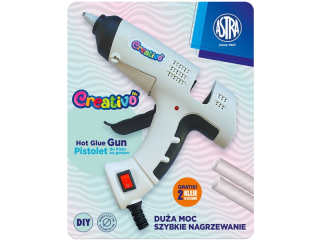 Pistolet do kleju na gorco ASTRA Creativo 30W podstawka + 2 kleje [opakowanie=24szt]