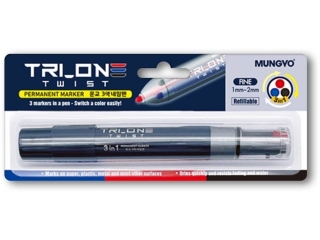 MUNGYO MARKER PERMANENTNY W PIÓRZE 3 KOLORY W JEDNYM