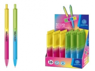 Dugopis automatyczny soft touch ASTRAPEN Gradient NEONmania - 36 szt. display [opakowanie=36szt]