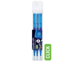 Wkady wymazywalne CLICK niebieskie 0, 5 mm ASTRAPEN OOPS! - 3 szt. PET box [opakowanie=24szt]