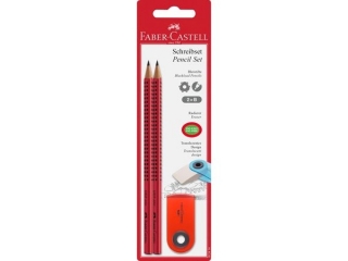 ZESTAW 2 OWKI GRIP+GUMKA SLEEVE MINI T RANSPARENTNA FABER-CASTELL