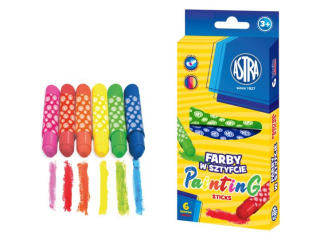 Farby w sztyfcie okrge JUMBO ASTRA - 6 kolorw (5%)
