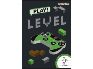 Zeszyt do nauki pisania A4 32 kartki linia dwukolorowa okadka laminowana 70 g/m2 [opakowanie=15szt]