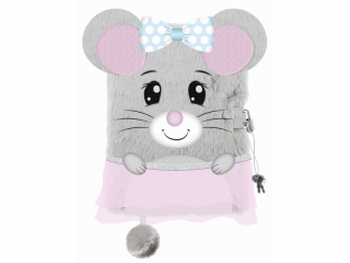 Pamiętnik z kłódką 3D "włochacz" A5 96 kartek MOUSE