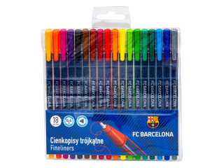 Cienkopisy trjktne 0, 4 mm FC BARCELONA - 18 kolorw [opakowanie=12szt]
