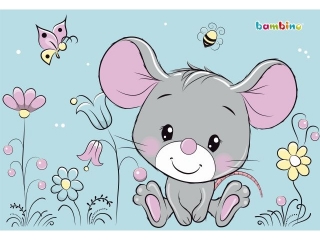Podkad szkolny na biurko dwustronny 55x38 cm MOUSE [opakowanie=5szt]