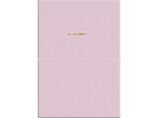 Planer PU dzienny niedatowany MY PLANER A5 104 ark linia 80g, pastelowy r�zowy [opakowanie=12szt]