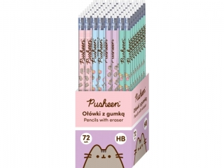 Ołówki z gumką tuba 72 sztuk HB PUSHEEN