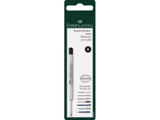 WKŁAD DO DŁUGOPISU NA BLISTRZE M CZARNY FABER-CASTELL