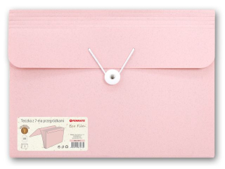 PENMATE TECZKA Z 7-MA PEZEGRÓDKAMI ECO FILE+ RÓŻOWA