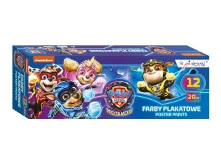 Farby plakatowe 12 kolorw 20 ml PSI PATROL [opakowanie=5szt]