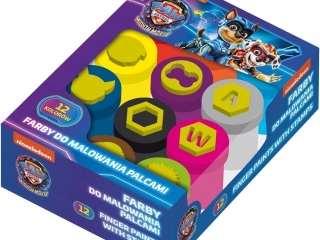 Farby do malowania palcami 12 kolorw 15 ml PSI PATROL [opakowanie=6szt]