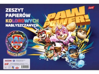 Zeszyt papierw kolorowych nabyszczanych A4 10 kartek okadka kredowana PSI PATROL [opakowanie=25szt]