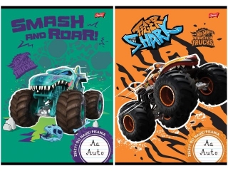 Zeszyt do nauki pisania A4 32 kartki linia dwukolorowa okadka laminowana 70 g/m2 HOT WHEELS [opakowanie=15szt]