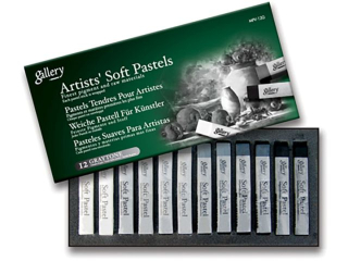 MUNGYO GALLERY ARTISTS PASTELE SUCHE MPV-12G SZAROCI KOMPLET 12 SZT.