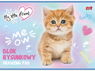 Blok rysunkowy A4 20 kartek okadka kredowana 80 g/m2 MY LITTLE FRIEND [opakowanie=10szt]