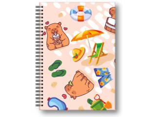 PENMATE BRULION A5 W TWARDEJ OPRAWIE W SPIRALI 80 KARTEK W KRATK T 0119 KAPIBARA PLAA FOLIA MAT NIERYSUJCA