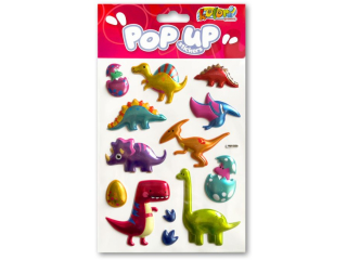 PENMATE KOLORI NAKLEJKI METALICZNE PUP-2606 HAPPY DINOSAURUS