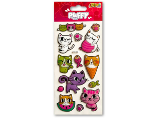 PENMATE KOLORI NAKLEJKI PUFFY PUF-5805  KITTENS