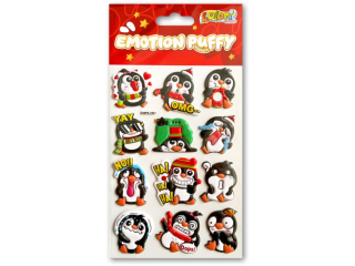 PENMATE KOLORI NAKLEJKI PUFFY SWPX-1804 EMOTION PENGUINS