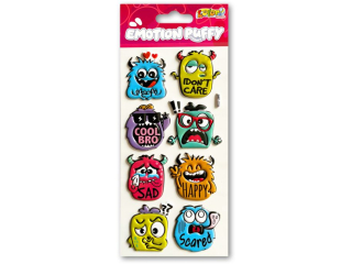 PENMATE KOLORI NAKLEJKI PUFFY SWP-1701 EMOTION MONSTER