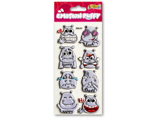 PENMATE KOLORI NAKLEJKI PUFFY SWP-1703 EMOTION HIPPO