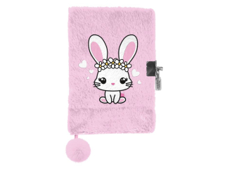 Pami�tnik z k��dk� pluszowy PASO BeUniq RABBIT CHECK BU26ZJ-3676 A5