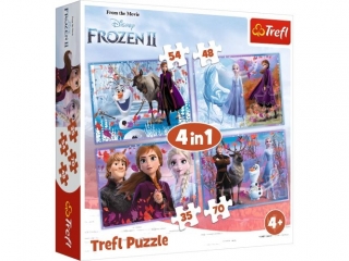 Puzzle "4w1 - Podróż w nieznane" / Disney Frozen 2 34323