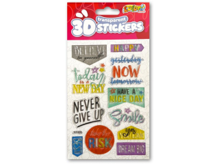 PENMATE KOLORI NAKLEJKI 3D TRANSPARENT PUS-8203 MOTIVATION QUOTS I