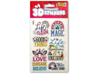 PENMATE KOLORI NAKLEJKI 3D TRANSPARENT PUS-8204 MOTIVATION QUOTS II