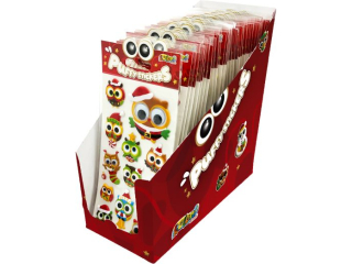 PENMATE KOLORI NAKLEJKI PUFFY GOOGLE EYES ? CHRISTMAS DISPLAY 50 SZT.