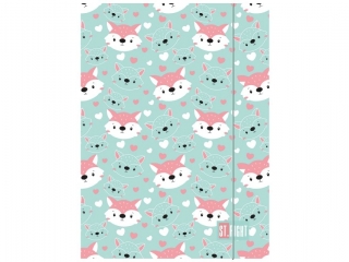 Teczka z gumk A4 300 g/m2 LOVELY FOXY [opakowanie=10szt]