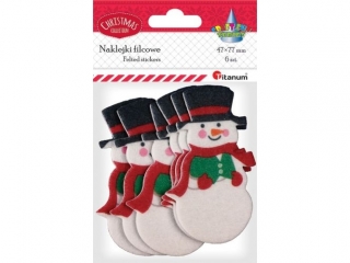 Naklejki filcowe ba�wanki 47x77mm 6szt.