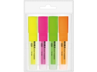 Zakreślacze tekstu BORA, trójkątne, szeroka końcówka 1-4mm,