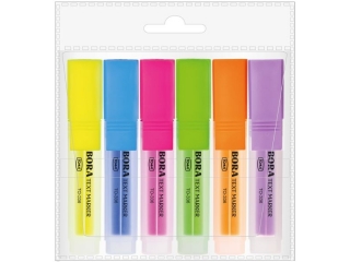 Zakreślacze tekstu BORA, trójkątne, szeroka końcówka 1-4mm,