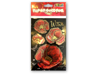 PENMATE KOLORI NAKLEJKI GOLD FOIL HMBS-704 POPPIES