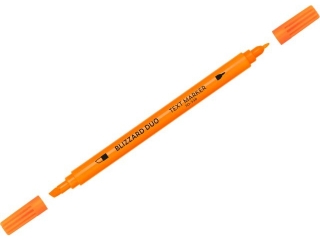Zakreślacze tekstu BLIZZARD DUO, końcówka 4mm + końcówka 1mm, 4 kolory tuszu