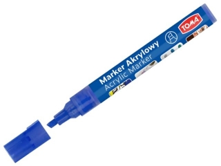 Marker akrylowy, fibrowa końcówka ścięta 2-5mm, 22 kolorów niebieski