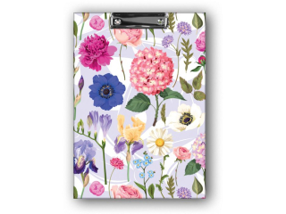 PENMATE DESKA Z KLIPEM A4 T0125 KWIATY POLSKIE  HORTENSJA NA JASNYM TLE FOLIA MAT NIERYSUJ�CA