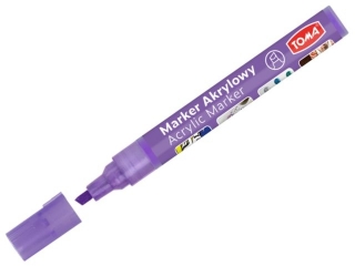 Marker akrylowy, fibrowa końcówka ścięta 2-5mm, 22 kolorów fioletowy