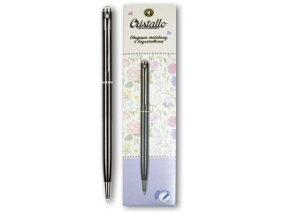 PENMATE D�UGOPIS METALOWY CRISTALLO Z KRYSZTA�KIEM SWAROVSKIEGO CZARNY W KARTONIKU