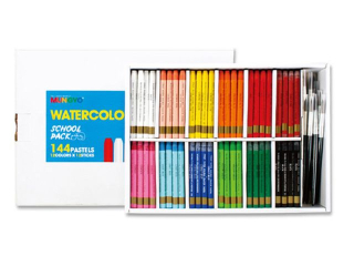 MUNGYO GALLERY ARTISTS KREDKI AKWARELOWE MAC-144 ZESTAW SZKOLNY 12 KOLOR�W X 12 SZT..+P�DZELEK