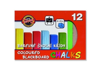 KIN KREDA KOLOROWA 112506 DO TABLIC ZESTAW 12 KOLORÓW