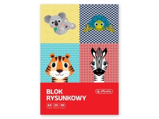 BLOK RYSUNKOWY BIAY A4 20K CUTE ANIMALS [opakowanie=10szt]