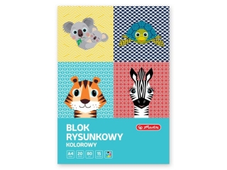 BLOK RYSUNKOWY KOL. A4 20K CUTE ANIMALS [opakowanie=10szt]