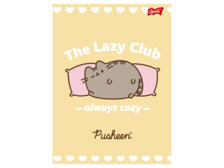 Zeszyt A5 60 kartek krata okadka laminowana 70 g/m2 PUSHEEN  [opakowanie=10szt]